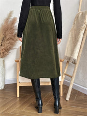 Hazel Blues® | Pocketed Back Elastic Waist Skirt