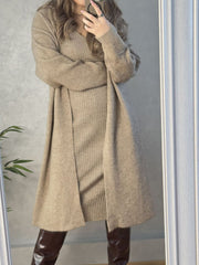 Hazel Blues® | V-Neck Cami Dress and Open Front Cardigan Sweater Set