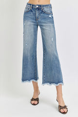 Hazel Blues® | Risen High Rise Cropped Flare Jeans