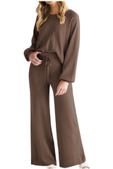 Hazel Blues® | Round Neck Long Sleeve Top and Pants Set