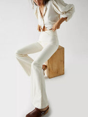 Hazel Blues® | Asymmetric Waist Flare Jeans