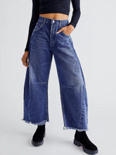 Hazel Blues® | Raw Hem Wide Leg Jeans with Pockets
