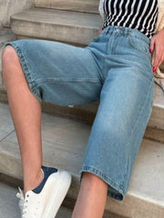 Hazel Blues® | High Waist Denim Shorts with Pockets