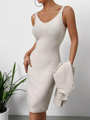 Hazel Blues® | Mock Neck Long Sleeve Top and Wide Strap Dress Set