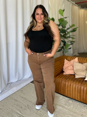 Hazel Blues® | RFM High Rise Garment Dye Wide Leg Jeans
