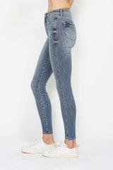 Hazel Blues® | Judy Blue Tummy Control Contrast Wash Skinny Jeans