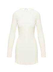 Mayok Long Sleeve Mini Dress Cream