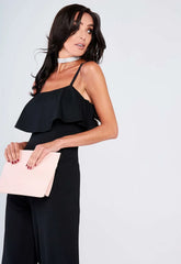 Lady Flare Black Frill Jumpsuit