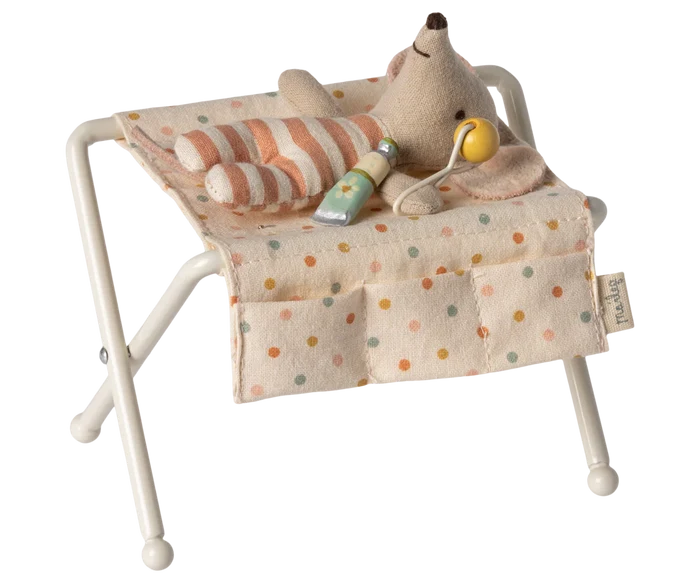 Maileg Nursery Table, Baby Mouse, Off White