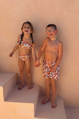Boy's Banana Print Swim Shorts