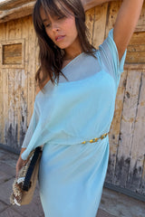 Blue Chiffon Tilly Dress