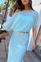 Blue Chiffon Tilly Dress