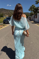 Blue Chiffon Tilly Dress