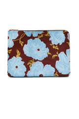 Blue & Burgundy Poppy Laptop Case