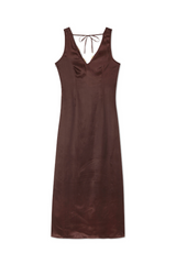 Chocolate Beaded Allegra Dress