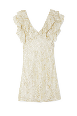 Cream Jacquard Tilda Mini Dress
