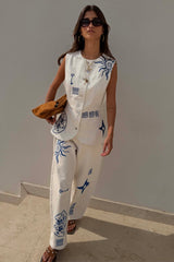 Dolce Vita Embroidered Denim Barrel Leg Jeans