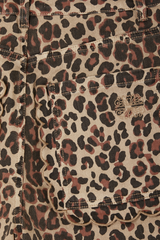 Leopard Lucia Scallop Pocket Long Shorts