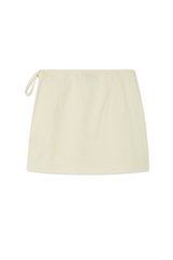 Cream Beaded Mirror Skirt