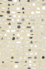 Cream Beaded Mirror Skirt