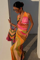 Green Abstract Sabine Dress