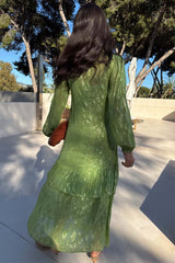 Green Jacquard Harmony Dress