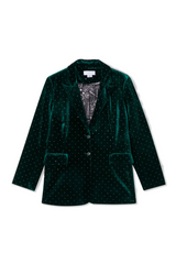 Emerald Velvet Blazer
