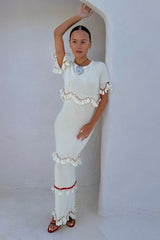 Ivory and Red Harper Dress