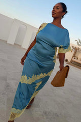 Blue and Lemon Kira Top