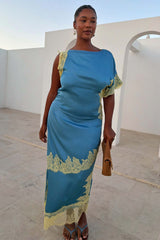 Blue and Lemon Millie Skirt