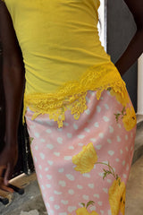Yellow Lace Insert Top