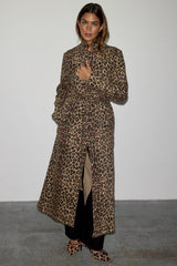 Lucia Leopard Denim 55 Coat Petite