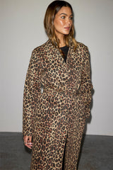 Lucia Leopard Denim 55 Coat Petite