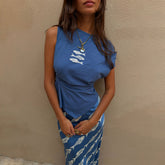 Blue Marina A-Symmetric Top