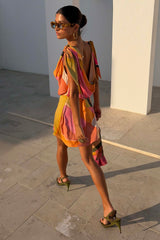 Green Abstract Leila Mini Dress