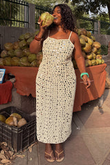 Cream Mirror Taliah Midi Dress