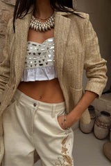 Cream Mirror Gabbi Top