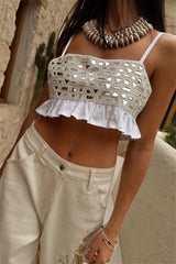 Cream Mirror Gabbi Top