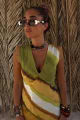 Green Ombre Deia Dress