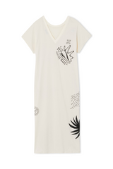 Cream Palma T Shirt Dress