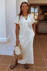 Cream Palma T Shirt Dress