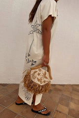 Cream Palma T Shirt Dress