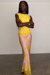 Pink Fawn Poppy Midi Maeva Skirt