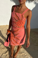Pink Sol Beaded Top