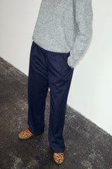 Navy Pinstripe Arden Trousers