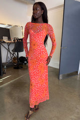 Coral Fawn Poppy Aria Dress