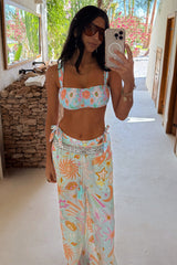 Blue Dreamer Shirred Bandeau Top