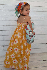 Girl's Yellow Cotton Sun Dress