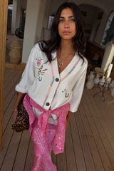 Cream Western Martha Cardigan