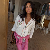 Cream Western Martha Cardigan